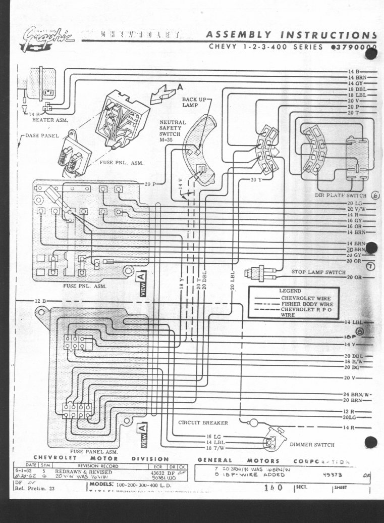 1964 Colored Wiring Diagram The 1947 Present Chevrolet